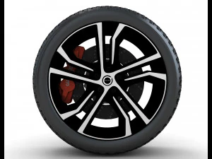 Car wheel 3D Model