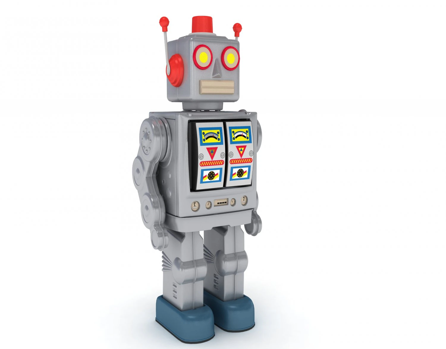 Vintage toy robot 3D Model .c4d .max .obj .3ds .fbx .stl .blend 