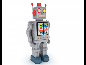 Vintage toy robot 3D Model