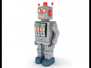 Vintage toy robot 3D Model