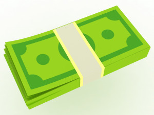 Cartoon Money Bill 3D Модель