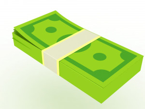 Cartoon Money Bill 3D Модель
