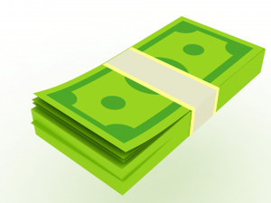 Cartoon Money Bill 3D Модель