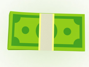 Cartoon Money Bill 3D Модель