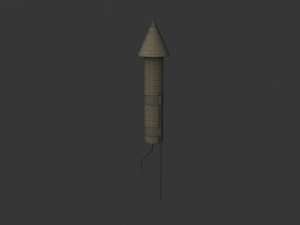 Firework Rocket Model 3D