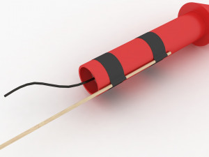 Firework Rocket Model 3D