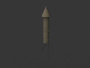 Firework Rocket Model 3D