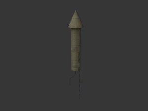 Firework Rocket 3D Model