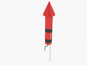 Firework Rocket Model 3D