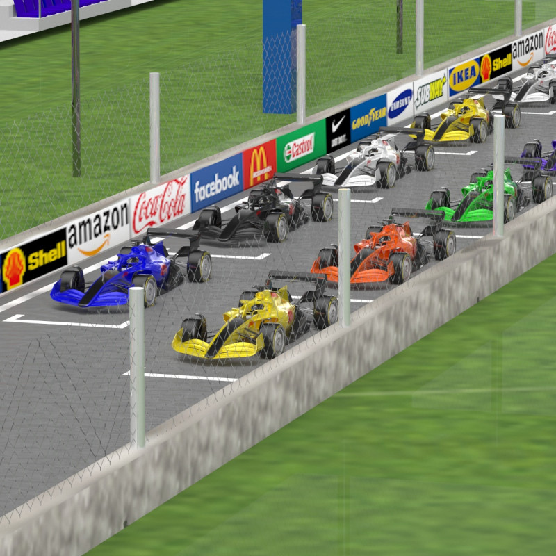 F1 Race Track Model 3D .c4d .max .obj .3ds .fbx .stl .blend 