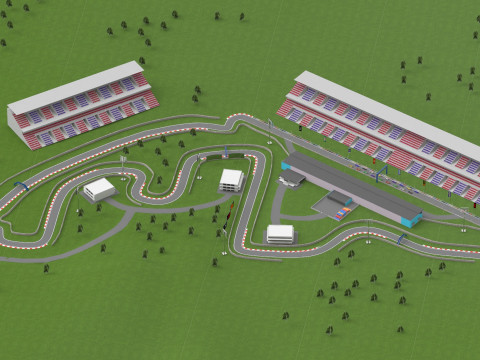 F1 Race Track Model 3D