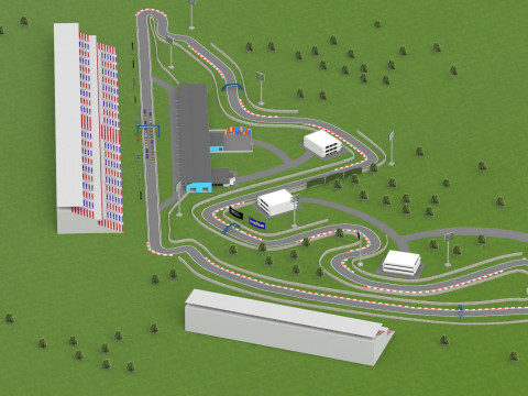 F1 Race Track Model 3D