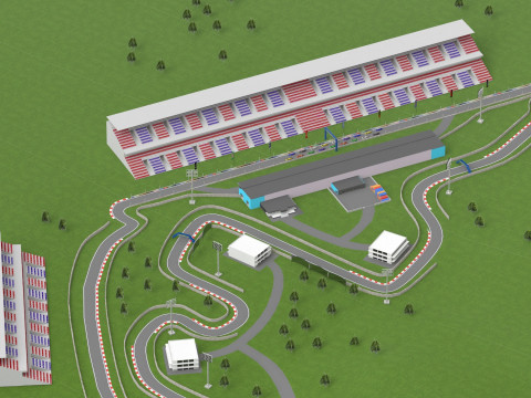 F1 Race Track Model 3D