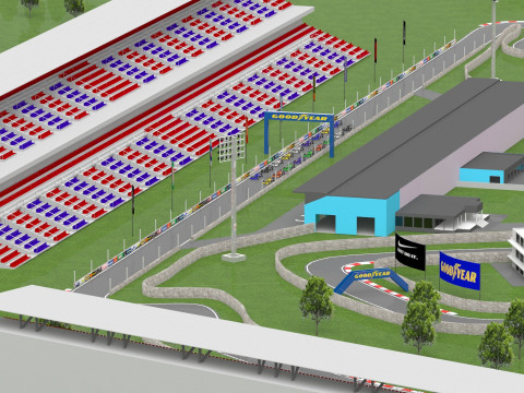F1 Race Track Model 3D