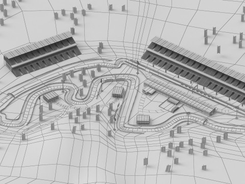 F1 Race Track Model 3D