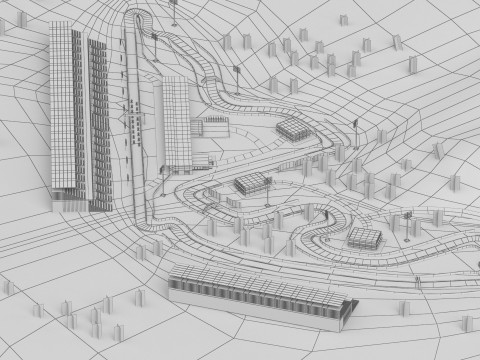 F1 Race Track Model 3D