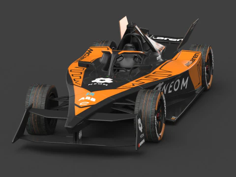 NEOM McLaren Formula E 2024 PBR 3D Model