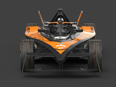 NEOM McLaren Formula E 2024 PBR 3D Model