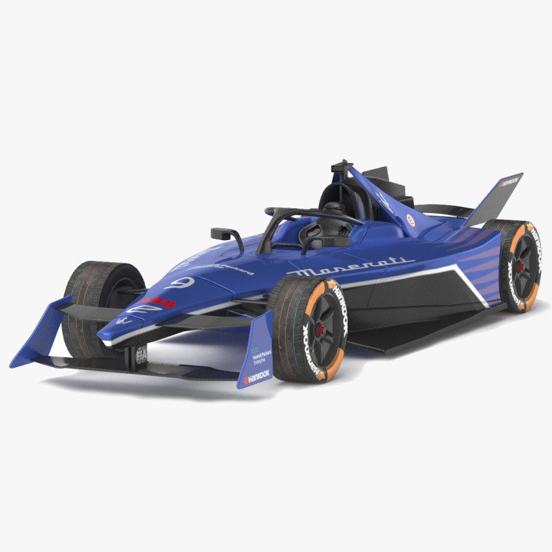 Maserati MSG Racing Formula E 2024 PBR Modelo 3D .c4d .max .obj .3ds .fbx .stl .blend 