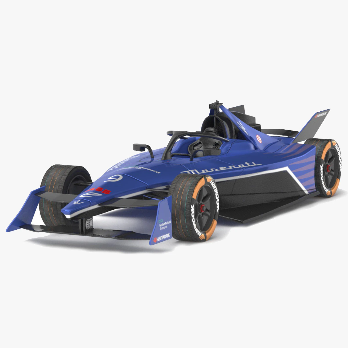 Maserati MSG Racing Formula E 2024 PBR 3D Model .c4d .max .obj .3ds .fbx .stl .blend 