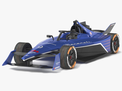 Maserati MSG Racing Formula E 2024 PBR 3D Model