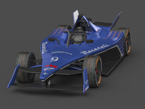 Maserati MSG Racing Formula E 2024 PBR Modelo 3D