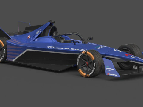 Maserati MSG Racing Formula E 2024 PBR 3D Model