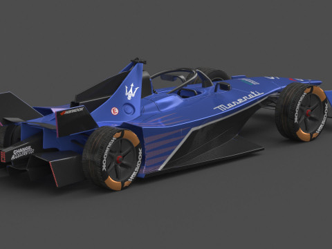 Maserati MSG Racing Formula E 2024 PBR Modelo 3D