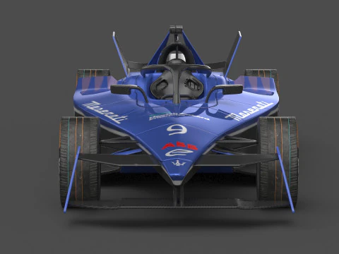 Maserati MSG Racing Formula E 2024 PBR 3D Model