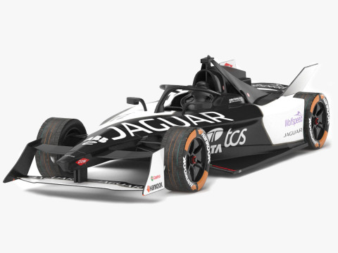 Jaguar Racing Formula E 2024 PBR 3D Model