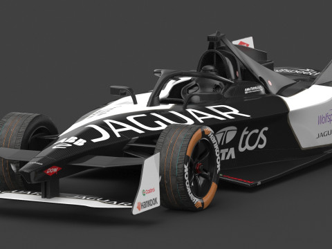 Jaguar Racing Formula E 2024 PBR 3D मॉडल