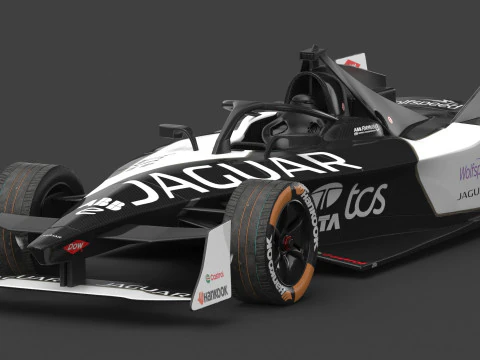 Jaguar Racing Formula E 2024 PBR 3D Model