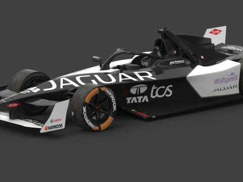 Jaguar Racing Formula E 2024 PBR 3D Model