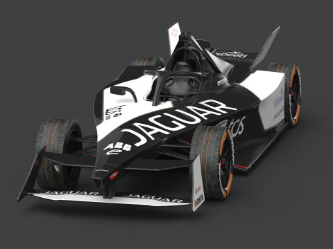 Jaguar Racing Formula E 2024 PBR 3D Model