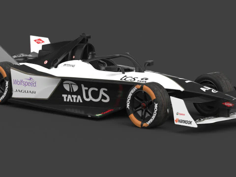 Jaguar Racing Formula E 2024 PBR 3D Model