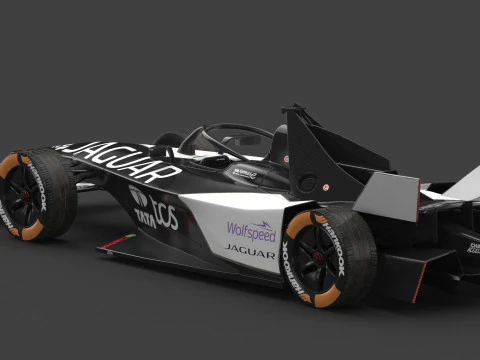 Jaguar Racing Formula E 2024 PBR 3D Model