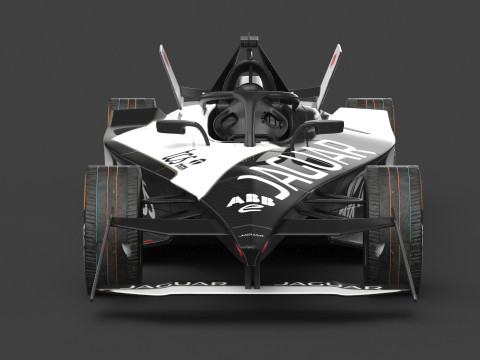 Jaguar Racing Formula E 2024 PBR 3D मॉडल