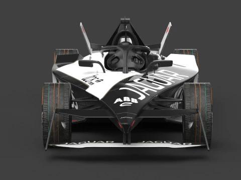 Jaguar Racing Formula E 2024 PBR 3D Model