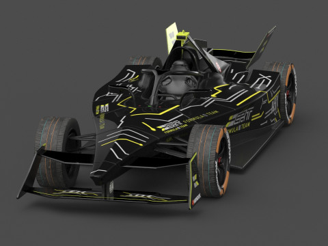 ERT Formula E Team 2024 PBR 3D Model