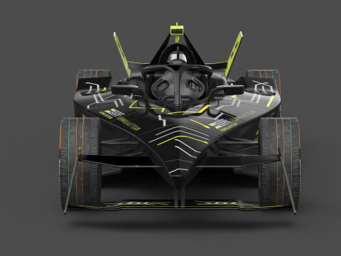 ERT Formula E Team 2024 PBR 3D Model