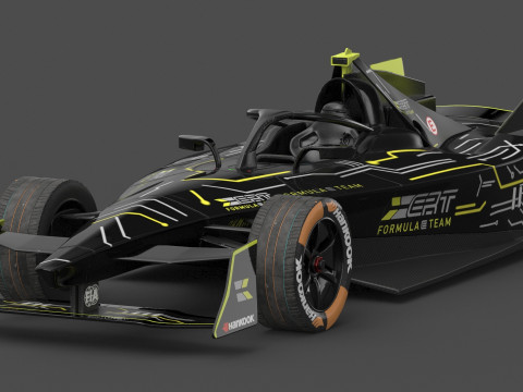 ERT Formula E Team 2024 PBR 3D Model