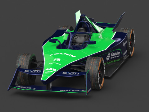 Envision Racing Formula E Team 2024 PBR 3D Model