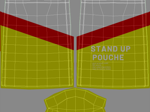 Stand up pouch v2 PBR Modelo 3D