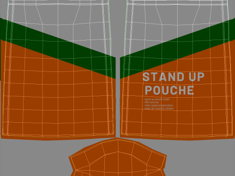Stand up pouch v3 PBR 3Dモデル