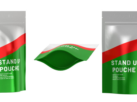 Stand up pouch v4 PBR 3D 모델