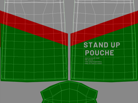 Stand up pouch v4 PBR 3D 모델