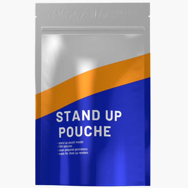 Stand up pouch v5 PBR 3D Model .c4d .max .obj .3ds .fbx .stl .blend 