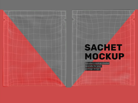 Sachet pouch v3 PBR Model 3D