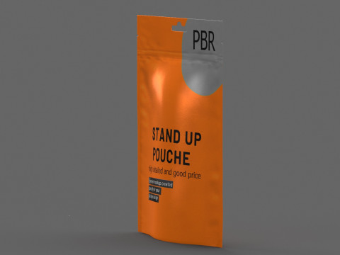 Stand up pouch v10 PBR 3D Модель