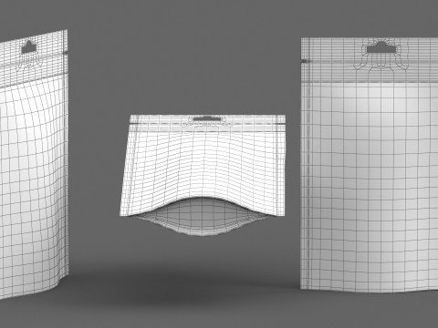 Stand up pouch v10 PBR 3D Модель